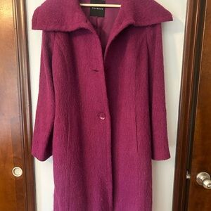 Talbots Women's Rich Magenta Pea Coat